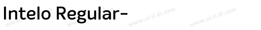 Intelo Regular字体转换